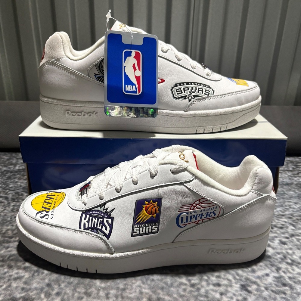 Vintage Reebok Downtime‎ Low NBA Sneakers Western Conference Size 9 White DS